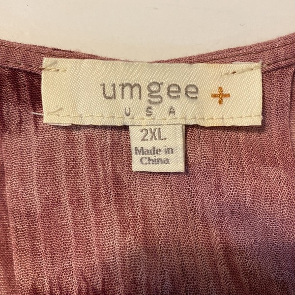 Umgee Faux‎ Wrap Top Size 2XL Tie Dye Boho Layering Festival Beachy Cotton Blend - Picture 7 of 10